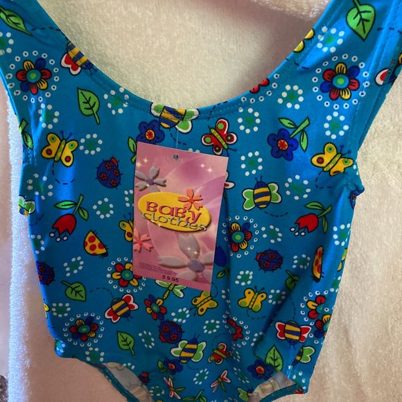 BLUE CUTE ONE PIECE BATHING SUIT BABY CLOTHING NEW - Picture 1 of 3